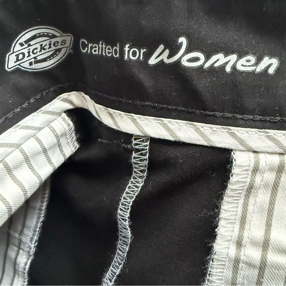 Dickies Womens Stretch Flex Twill Pants Black Size 14 Slim-Fit Bootcut Work - Picture 8 of 14